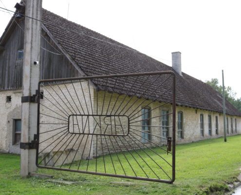 Sõiduhobuste tall tänava poole